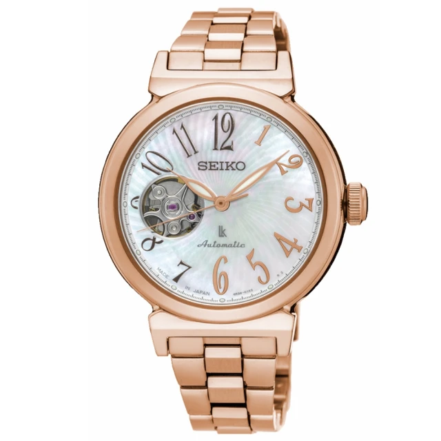 手錶推薦女－【SEIKO 精工】Lukia系列 白色珍珠母貝 機械腕錶