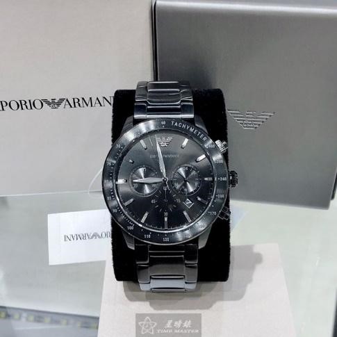 男友生日禮物實用推薦8：ARMANI黑色精鋼錶帶款 AR00040)