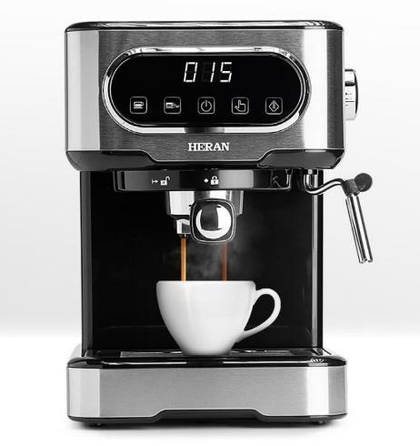 半自動咖啡機推薦：HERAN 禾聯 LED微電腦觸控義式咖啡機（HCM-15XBE10）