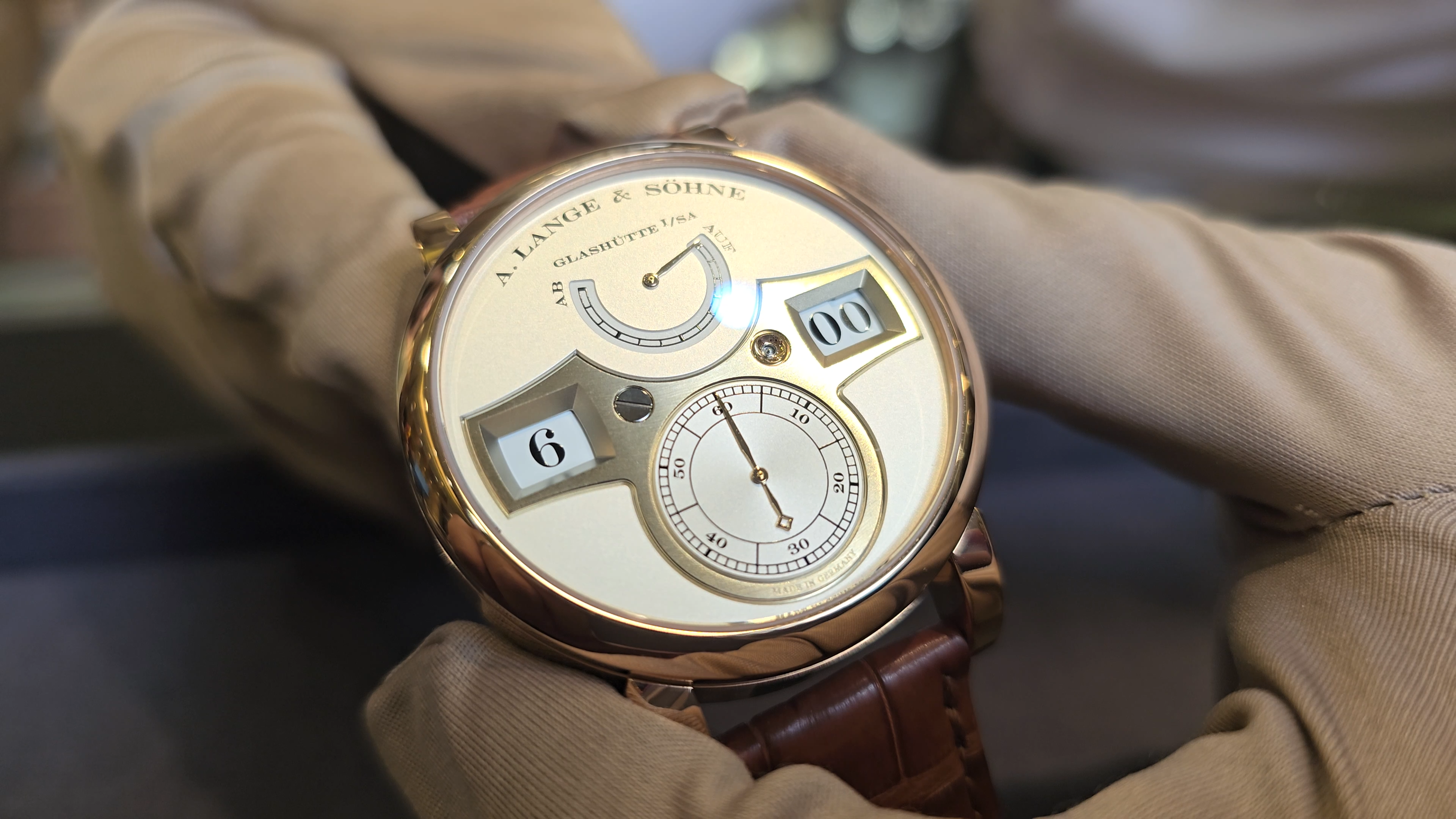 德國A. LANGE & SÖHNE朗格 玫瑰金貓頭鷹腕錶