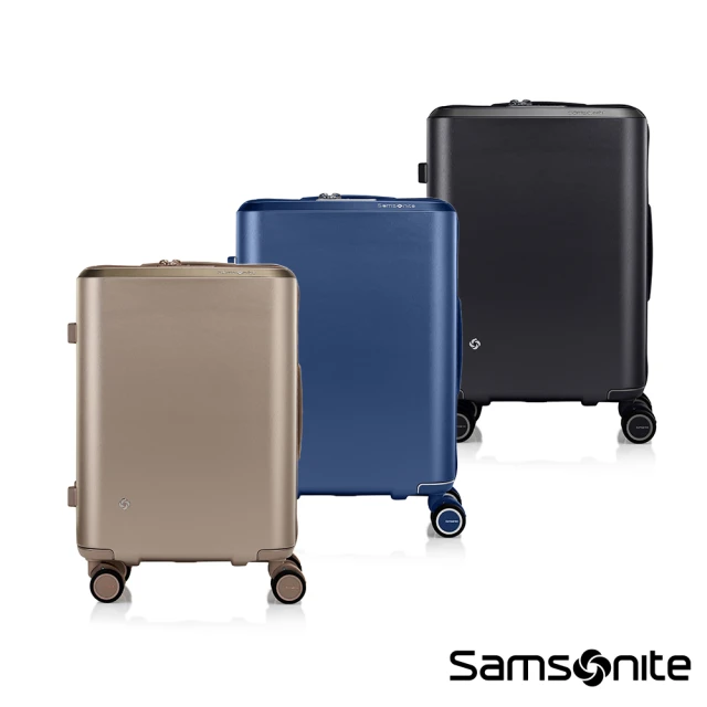 小行李箱推薦－Samsonite 20吋Evoa Z 拉絲光澤防盜拉鍊PC減震輪行李箱